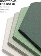 Fluxynara 8-Pack Hexagon Felt Bulletin Board Tiles, Sagewood-1 - Image 3