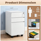 Approgreent 3 Drawer Mobile File Cabinets for Home Office - Image 3