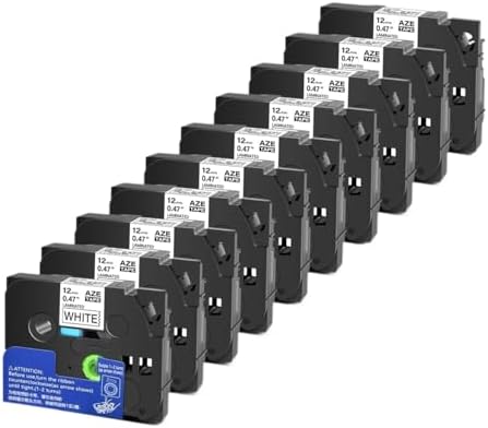 Compatible for Brother TZE-231 12mm Label Tape, 5-Pack, for PT-H110 P-Touch Label Printer, TZE-231/221/241/335, GreenCycle(Black on White-10PK,6mm) by Unknown
