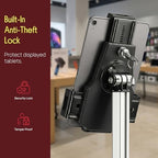 Pyle Anti-Theft Tablet Security Stand Kiosk-Heavy Duty Aluminum Metal Floor Standing Mount Tablet Case Holder Display w/Height Adjustable Pole,Fits iPad Mini 2 3 4 Air Samsung Tablets-Pyle PSPADLK60 - Image 4