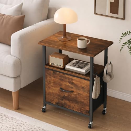 HOOBRO Printer Stand with File Drawer, 2 Tier Under Desk Printer Table - Image 4
