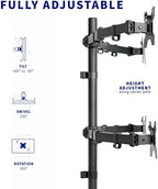 VIVO Quad 13 to 30 inch LCD Monitor Desk Mount | Adjustable 4 Screen Stand - Image 5