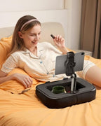 SupeDesk Laptop Lap Desk, Adjustable iPad Holder for Bed, 360° Swivel Tablet Arm, Laptop Desk with Mouse Pad, Snack Bowl & Cup Holder, Fits 4.7–13” Tablets & 15” Laptop (Black) - Image 7