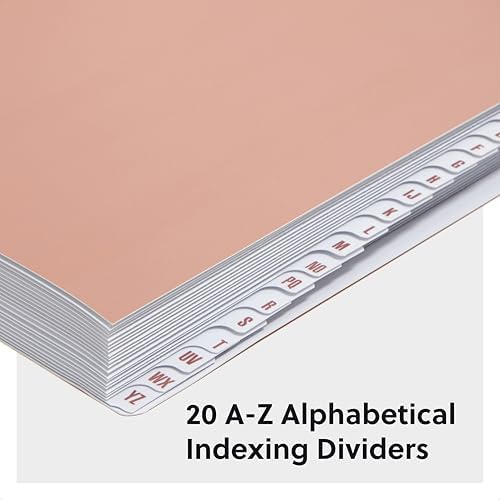 Smead Expandable Desk File Sorter, Alphabetical A–Z Organizer, 20 Laminated Index Dividers, Letter Size, Rosewood (89214), Letter (Pack of 5) - Image 2