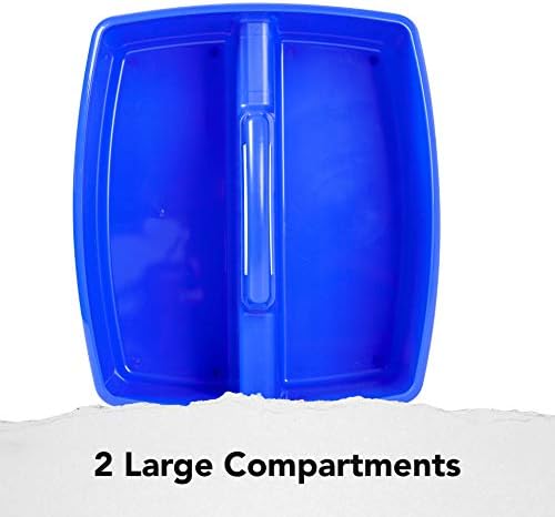 Storex Classroom Craft Caddy, 3 Compartment Plastic Organizer with Carry Handle, Assorted Colors, Color Assortment WILL Vary, 9.25 x 5.25 x 9.25 Inch, Case of Six 5-Packs (00941A06C) - Image 3