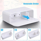 MAQUITA 20 Pcs Magnetic Marker Holder For Whiteboard Bulk Whiteboard Marker Holder Bulk Storage Organizer For Classroom Office Refrigerator Locker Pen Pencil Cup (White) - Image 3