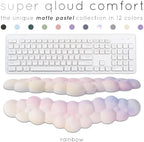 Rainbow Cloud Keyboard Wrist Rest – Create-ables Qloud Rainbow Wrist Rest for Computer Keyboard and Mouse, Ergonomic Memory Foam Wrist Pad with Non-Slip Base, Includes Cloud Mouse Pad - Image 2
