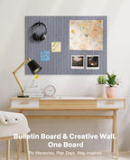 48" x 36" Large Cork Bulletin Board Tiles, Peel and Stick Felt Wall Panels for Vision, Message Center, Picture and Prayer Board for Office, Dorm, Room and Desk Decor(Soft Gray) - Image 5