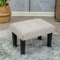 CAROLMADE Ottoman Foot Rest, Linen Small Ottoman Foot Stool with Legs Modern Footstool Ottomans for Living Room Entryway Office, Beige by CAROLMADE