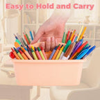 Kathfly 18 Pack Classroom Caddy Organizer with Handle Bulk, Mixed Color 2 - Image 2