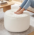 Hobestluk Round Oversized Ottoman Foot Leg Rest Under Desk for Couch by YourHomeDeservesMore