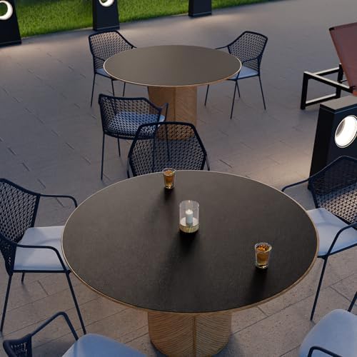 MAIDERN 54 Inch Round Cork & Leather Table Pad Protector, Cuttable Size (48-54 Inch), Trimmable Dining Table Mat, Heat Resistant/Non-Slip Table Cover for Kitchen, Office, or Restauran (Black) - Image 5