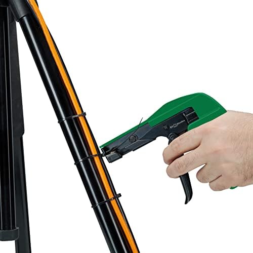 42711 Zip Tie Gun/Cable Tie Install Tool, Adjustable Tension with Built-In Cutter, for Nylon Ties up to 1/4”- Green - Image 3