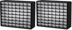 Akro-Mils 64-Drawer Plastic Storage Cabinet, 20-Inch W x 6-Inch D x 16-Inch H | Black | Model 10164 | Garage Organization by Akro-Mils