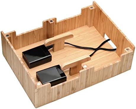 MobileVision 10-Port Bamboo Charging Station Includes 2 Powermod 6 USB Port Chargers for Smartphones & Tablets - Image 2