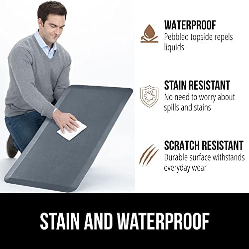 GORILLA GRIP Cushioned Antifatigue Kitchen Mat for Floor, 24x17, Charcoal - Image 4