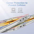 May Chen for MacBook Pro 16 inch A2141 2020 2019 Release, Screen Protector & Keyboard Cover Plastic Soft-Touch Case for MacBook Pro 16-inch with Touch Bar & Touch ID - Abstract Floral - Image 3