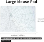 XVX Glass Mousepad for Gaming, White Spider Webs Hard Gaming Mouse Pad, Professional Large Mouse Mat 16.2" x 12.2", Special Glass Surface with Improved Precision and Speed - Image 2