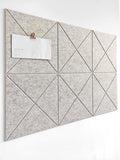 Cork Board 24 x36 Alternative - 6 Pack Felt Wall Tiles with Safe Removable Adhesive Tabs, Cork Boards for Walls Cork Board for Home Office Pin Board Tack Board - Barista by DesignerManufacturerofInnovativeBulletinBoardSolutionsforHomeOffice