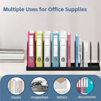 SUPEASY 9-Section File Organizer for Desk, Metal File Folder Holder, Black - Image 6