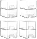 Vtopmart 8 Pack Small Clear Stackable Storage Drawers for Desk, Countertop by Vtopmart