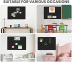Extra Large Bulletin Board 96" x 48", Felt Pin Board, Black - Image 5