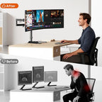 Triple Monitor Stand, Full Motion Arm Fits up to 27 inch - Image 6