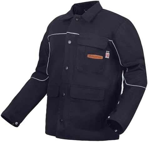 ARCCAPTAIN Welding Jacket, 11oz Flame Resistant Cotton Welding Jackets by ARCCAPTAIN