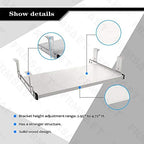 FRMSAET Under Desk 20/24/30 inch Keyboard Drawer Platform (20 in, White) - Image 2