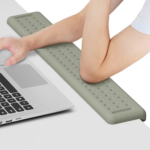 Leolee L-Shaped Desk Long Wrist Rest Elbow 60CM, Grey Arm Rest for Desk by Leolee