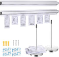 2 Pieces 24-inch Aluminum Sliding Restaurant menu Clip Rails with 2 Receipt Clip pins, Suitable for Restaurants, cafes, Kitchens, Offices, bar memo Organizers by Unknown