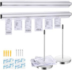 2 Pieces 24-inch Aluminum Sliding Restaurant menu Clip Rails with 2 Receipt Clip pins, Suitable for Restaurants, cafes, Kitchens, Offices, bar memo Organizers by Unknown