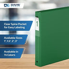 Premium Economy 3-Ring Binder, Spine Label, 1" Round Rings, Green, 6 Pack - Image 4