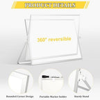 Double-Sided Magnetic White Board with Stand, 18" x 14" - Image 2
