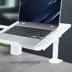VIVO Single Laptop Notebook Desk Mount Stand, Fully Adjustable Extension with C-clamp, Fits up to 17 inch Laptops, White, STAND-V001LW - Image 6