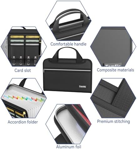 Tamfile Accordion File Organizer, Fireproof Important Document Organizer - Image 5