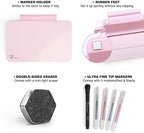 Pink Desktop White Board Glass with Wireless Charger＆ Small Desktop Dry-Erase Pad Glass whiteboard - Image 6