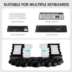 Black Acrylic Keyboard Stand with Wrist Rest，Detachable/Adjustable Width - Image 2