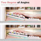 Ospelelf Keyboard Wrist Rest, Ergonomic Memory Foam Wrist Support for Typing & Gaming, Tilted Keyboard Pad, Aesthetic Desk Accessories for Office, Relief for Carpal Tunnel & Wrist Pain, Pink White - Image 4