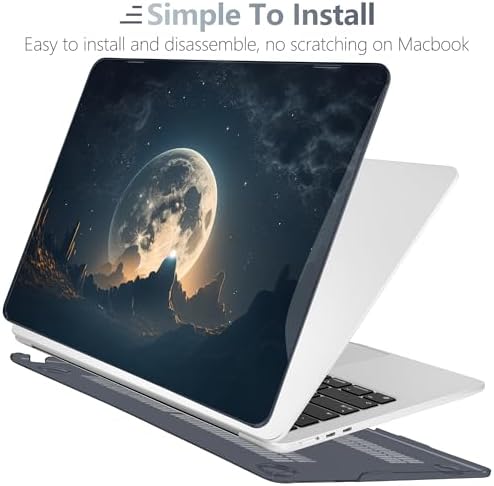 Batianda AstroGrid Case for MacBook Air 13.6" M2-M5 Chip, Moon in Sky - Image 4