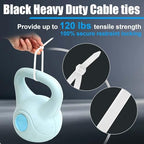 Reallnaive 500 Pcs 12 Inch Zip Ties Heavy Duty White 120 Lbs - Image 4