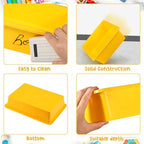 Hoteam 10 Pack Flat Bins Paper Trays,Yellow,13.78 X 9.84 X 3.15 Inch - Image 2