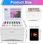 Piano Desk Calendar 2027 with Acrylic Dust Cover – Playable Mini Piano Calendar with 52 Weekly Music Scores, 27 Cards Gift for Swift Fans & Desktop Decor – White - Image 2