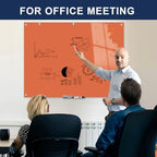 TSJ OFFICE White Board for Wall - 48" x 36" Orange Glass Board 4 X 3 FT - Image 6