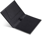 HISCOW Slim Leather Junior Padfolio, 5x8 Notepad Cover, Pebbled Black - Image 3