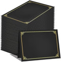 GNL Certificate Holders - 50 Packs Black Diploma Holders, Certificate Covers with Gold Foil Border, for Letter Size 8.5 x 11 Certificate Paper, Award, Graduation, Documents by GNL