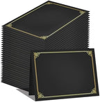 GNL Certificate Holders - 50 Packs Black Diploma Holders, Certificate Covers with Gold Foil Border, for Letter Size 8.5 x 11 Certificate Paper, Award, Graduation, Documents by GNL