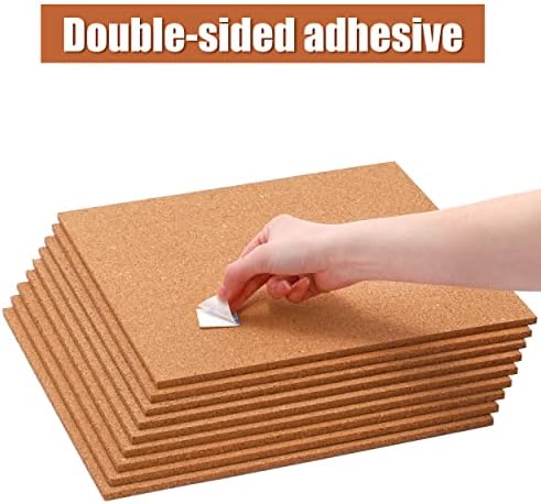 SUNGIFT Cork Board 12"x12" -12 Pack Square Decorative Cork Tiles 1/4" Thick - Image 5