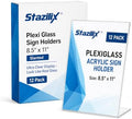 Clear Plexiglass Sign Holder 8.5 x 11, 50 Pack, For Display Paper by Unknown