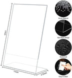 Sanwuta 2 Pcs Acrylic Sign Holder 11 X 17 Inch, Slant Display Stand - Image 2